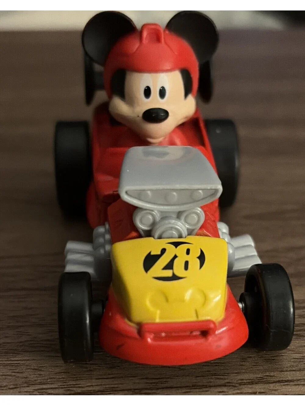 Mickey's Roadster Racers Hot Rod Diecast Red Race Car Mattel #28 Disney Mouse